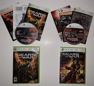 LOT of 2: Xbox 360 Live GEARS OF WAR & GEARS OF WAR 2 w/Manual & Original Case - Imagen 1 de 1