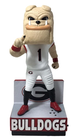 Hairy Dawg Georgia Bulldogs White Jersey School Song Talking Bobblehead NCAA Cover