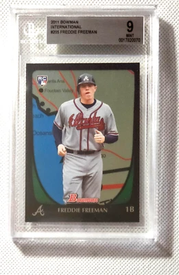 Freddie Freeman RC 2011 Bowman International #205 como nuevo 9,0 Foto 1 de 2