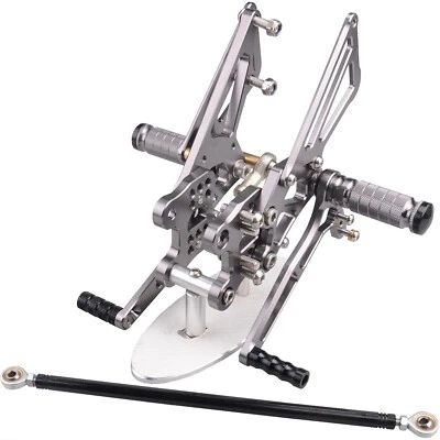 Gray CNC Rearset Footpeg Brake Shift For Kawasaki NINJA ZX14 ZX14R 2006-2023 - Imagem 1 de 4