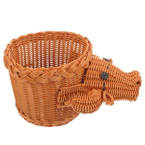 Woven Bread Serving Basket Reusable Fruit Basket Imitation Rattan Woven