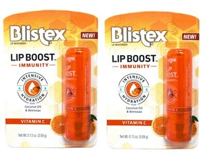2 Pack Blistex Lip Boost Immunity Balm, Hydration Vitamin C, Coconut Oil 0.13 oz - Picture 1 of 2