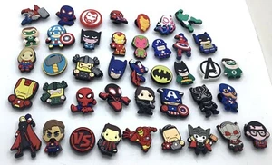 41 COUNT SUPER HERO AND VILLAIN CROC CHARMS - Picture 1 of 1