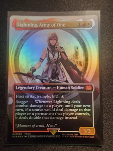 Lightning, Army of One (Borderless) (0320) Final Fantasy Foil mtg ff - Picture 1 of 1