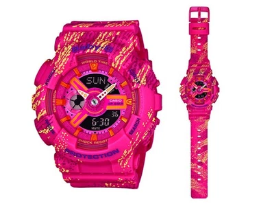 Casio Baby-G * BA110TX-4A Graffiti Pattern Pink Anadigi Watch for Women - image 1 of 2