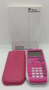 Texas Instruments TI-84 Plus Silver Edition Graphing Calculator Pink W/ Manual - Picture 1 of 14