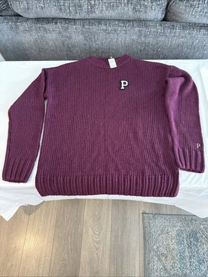 Suéter ROSA Victoria's Secret Para Mujer Borgoña Grueso Tejido DE GRAN TAMAÑO Talla XS Foto 1 de 4