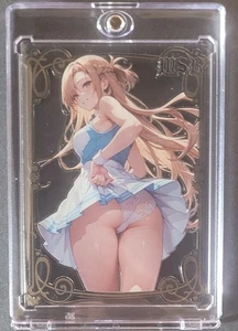 Goddess Story Gold METAL Card -  Serial Number #/200! Asuna Bikini Anime - Picture 1 of 2