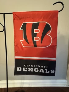 Cincinnati Bengals Garden Flag Double Sided Bengals Premium Yard Flag 12x18 - Picture 1 of 1