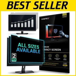 Dual Pack 27-Inch Privacy Screen Protector with Anti-Glare & Scratch Defense - Picture 1 of 11