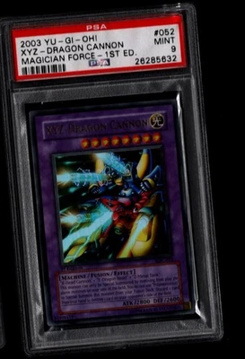 YUGIOH! PSA 9 2003 Xyz-Dragon Cannon MFC-052 Ultra Rare 1st Edition MINT - Image 1 of 2