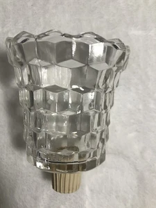 Clear Glass CUBIST Peg Sconce Votive Candle Holder - Picture 1 of 2