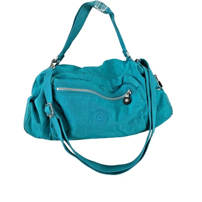 Bolso de hombro Kipling para mujer verde azulado de nailon bandolera cartera bolsillos bolso de mano Foto 1 de 4