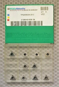 10x WIDIA CARBIDE INSERTS TPGA090204-2K-2 Grade VC2 - Picture 1 of 3