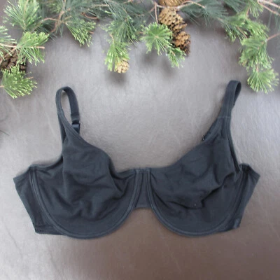 Sujetador Fruit of the Loom 42D negro ligeramente forrado con aros cierre ajustable trasero Foto 1 de 4