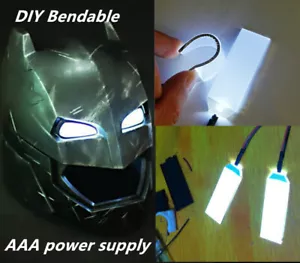 Bendable LED White Light Eyes for Iron Man Batman Helmet Pumpkin Eye DIY Parts - Picture 1 of 9