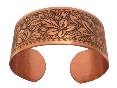 NUEVO BRAZALETE AJUSTABLE diseño margarita cobre puro alivio artritis folclore Foto 1 de 4