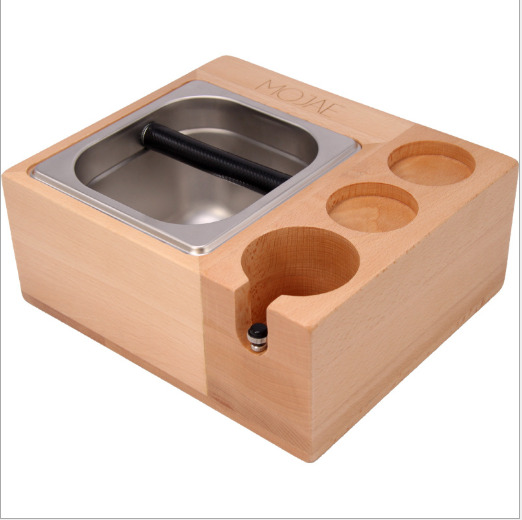 Coffee Filter Tamper Holder 58mm Coffee Knock Box Wood Coffee Tamping Station SL Photo Related