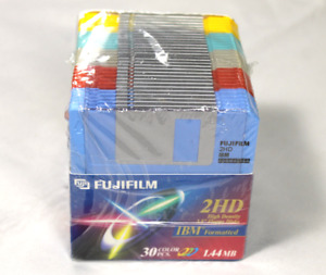 Pack 30 x Fujifilm 2HD IBM Formatted Floppy Disk 144 MB 3.5" NEW