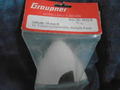 GRAUPNER 78 mm  3 - BLADE SPINNER ASSSY PLASTIC WHITE  # 1072/3 - Image 1 of 4