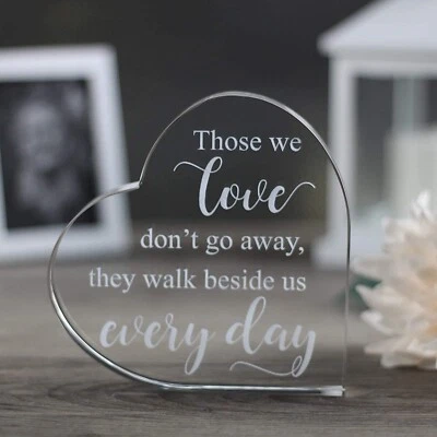 Wishmead Premium Corona Vidrio Cristal Corazón Memorial Regalo - Duelo Foto 1 de 2