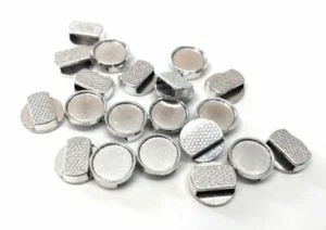 10 pcs. Antique Silver Tone Round Slider Beads with 12mm Glue Pad Bezel Trays  - Picture 1 of 3