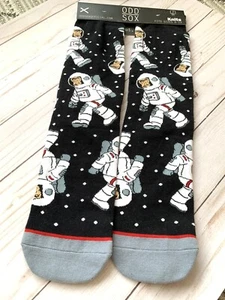 Odd Sox MONKEYS IN SPACE Crew Knits Socks For Men Fits Size 6-13 New - Picture 1 of 2