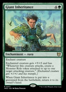 4x Giant Inheritance - NM - Wilds of Eldraine Commander SPARROW MAGIC - Picture 1 of 1