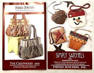 Indygo Junction Handbag Patterns Lot of 2 The Crestwood & Simply Sachels NEW