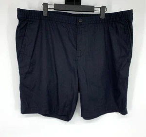 H&M Shorts Mens Size XXL Black Regular Fit Linen Blend Elastic Waist - Picture 1 of 12