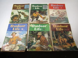 Lot of 6 Outdoor Life Magazines 1946 1947 Vtg - Picture 1 of 6