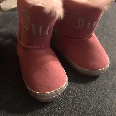 NWT Juicy Couture baby Girls 0-3 months Pink Burbank  Boots - Image 1 of 4