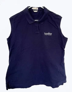 Womens Sleeveless Golf Shirt, Prairie View, Navy Blue, XL, 2 Button, 100% Cotton - Picture 1 of 3