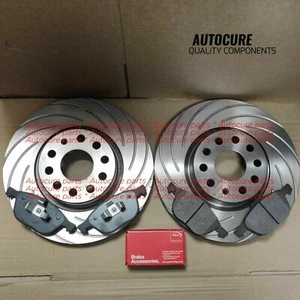 DISCOS Y PASTILLAS DE FRENO RANURADOS TRASEROS PARA VAUXHALL ASTRA H MK5 NUEVOS - Imagen 1 de 1