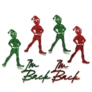 Christmas Elf I'm Back Cake / Cupcake Toppers, Gold, Red, Green Free Delivery - Picture 1 of 6
