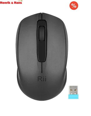 Kabellos Maus USB Wireless Mouse Ergonomisch PC Computer Notebook Desktop Rii - Bild 1 von 4