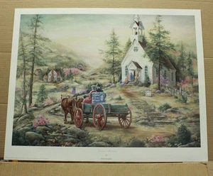 Precious Memories Paula Vaughan Rock of Ages Collection Country Church SOLD OUT - Picture 1 of 3