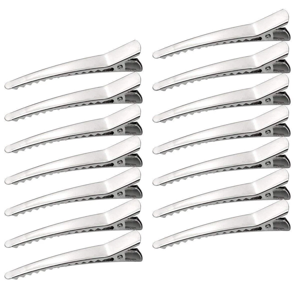 50 Pack 2.36 Inches Hair Clips Marrywindix Silver Metal Alligator Hair Pins Tee