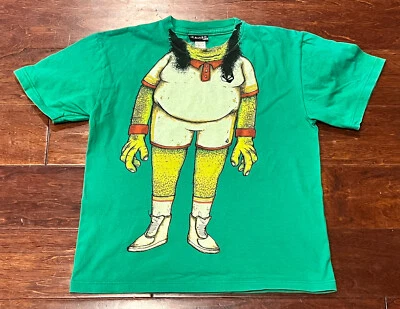 Camiseta Volcom Big Boys Verde Amarilla Zombie Monster Face Talla M RARA Foto 1 de 4