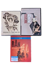 Akira Kurosawa Lot of 3 movies Ran The Hidden Fortress Stray Dog 1 DVD and 2 B-r - Picture 1 of 2