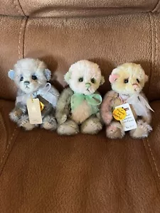 Charlie Bears Rosebud, Raindrop and Peashoot Minimos - Picture 1 of 10