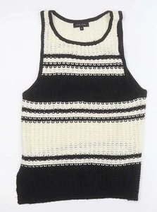 New Look Womens Black Round Neck Acrylic Blend Jumper Size 8 - Picture 1 of 12