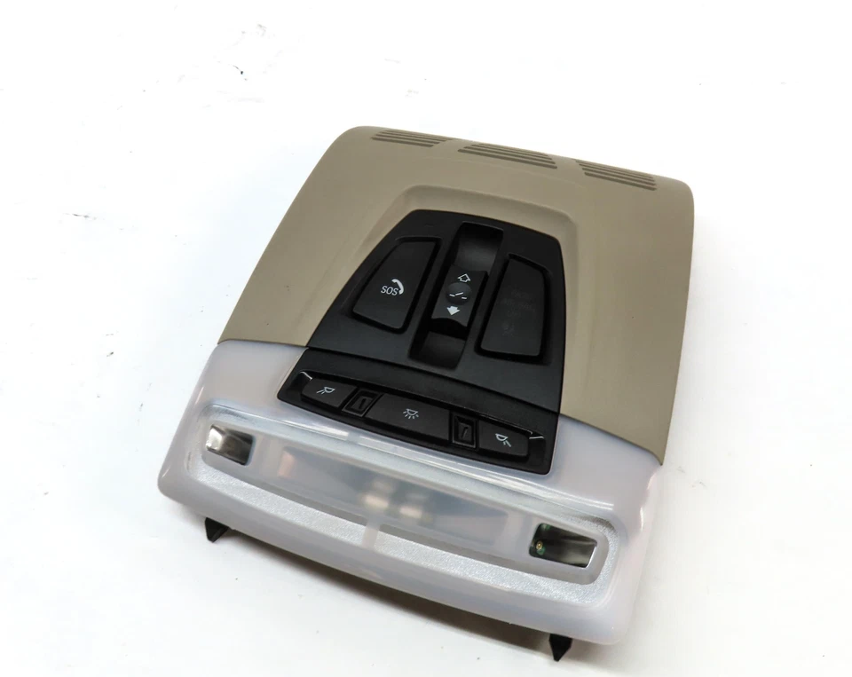 BMW X5 (F15) 2015 techo delantero centro cúpula primaria luz y botón techo corredizo (beige) Foto 1 de 4