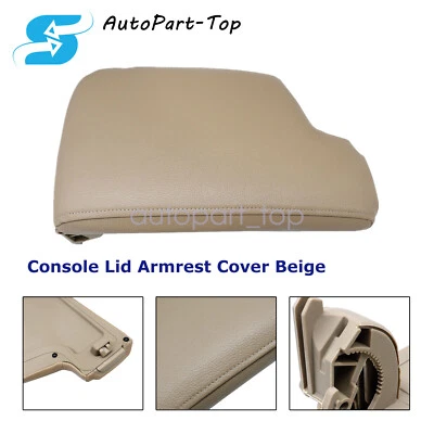 Se adapta a BMW 335i 328i M3 2005-2012 consola central reposabrazos con plástico beige cuero Foto 1 de 4