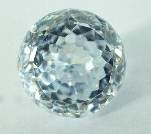 57.30 Ct White Color Natural Quality AAA+ HUGE Zircon Round Cut Loose Gemstone - Picture 1 of 4