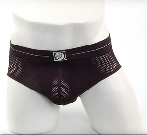 New JOCKO Men Black Sexy Fishnet Mesh Microfiber Brief Underwear sz L XL - Picture 1 of 12