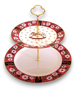 Charlton Hall by Kobe Christmas Two-Tier Cake Cookie Dessert Server - Picture 1 of 5