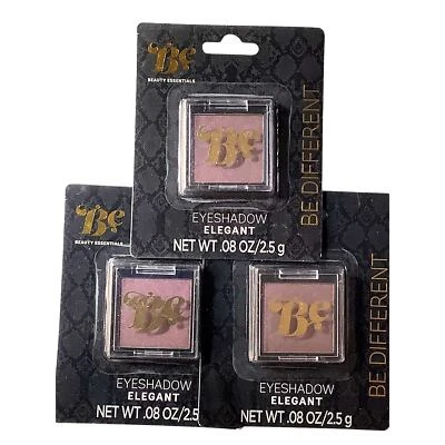 3-PK Beauty Essentials (Purple) Eyeshadow, Elegant, Compact, .08 oz. Each - Image 1 of 2
