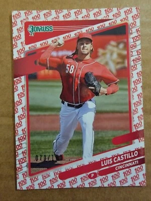 2021 Panini Donruss - One Hundred #124 Luis Castillo /100 - Image 1 of 3