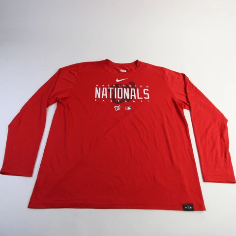 Washington Nationals Nike MLB Authentic Dri-Fit Long Sleeve Shirt Men's Used Cover